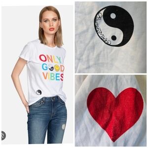 Lauren Moshi NWOT Only Good Vibes tee